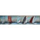 Tableau en Métal 3D : La Régate Multicolore 7 bateaux, L 180 cm