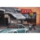 Tableau Peint Métal 3D : Rétro Cars Porsche 911, L 120 cm
