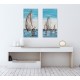 Tableau moderne design : Silver Boats 2, L 100 cm