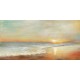 Tableau Peinture Marine : Coucher de Soleil à Roquebrune, L 140 cm