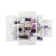 Tableau Peinture Abstrait : Purple Life, L 109 cm