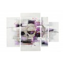 Tableau Peinture Abstrait : Purple Life, L 109 cm