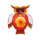 Chouette murale Métal : 3 couleurs, Collection Jasmin, H 25 cm