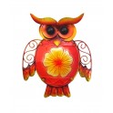 Chouette murale Métal : 3 couleurs, Collection Jasmin, H 25 cm