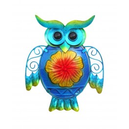 Chouette murale Métal : 3 couleurs, Collection Jasmin, H 25 cm