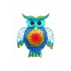 Chouette murale Métal : 3 couleurs, Collection Jasmin, H 25 cm