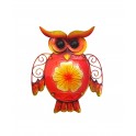 Chouette murale Métal : 3 couleurs, Collection Jasmin, H 15 cm