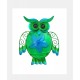 Chouette murale Métal : 3 couleurs, Collection Jasmin, H 25 cm