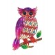 Chouette murale Métal : 3 couleurs, Collection Jasmin, H 25 cm