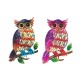 Chouette murale Métal : 3 couleurs, Collection Jasmin, H 25 cm