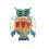 La chouette bleue murale en métal, verre coloré, hauteur 22 cm