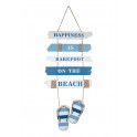 Déco murale Bois : Enjoy the beach & Relax, H 67 cm