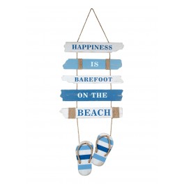 Suspension murale Bois : Happiness is Beach, H 80 cm