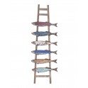 Déco murale en Bois : Rames & Poissons, H 53 cm