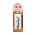 Thermomètre Intérieur/Extérieur : Modèle vintage BEER 2, H 29 cm