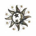 Déco murale Métal : Soleil, Lune, & Etoiles, Diam 40 cm