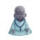 Figurine Moine, Bleu, Collection Baby Zen, H 11 cm