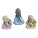 Set de 3 Moines de la Sagesse Assis, Collection Baby Zen, H 8 cm