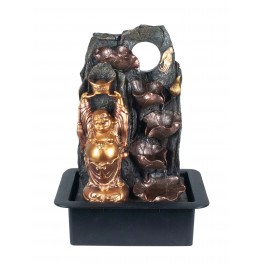 Fontaine intérieure : Bouddha 4 Vasques, Coll. Zentrends, 40 H cm