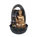 Fontaine intérieure : Bouddha Lotus 3 Vasques, Coll. Zentrends, 40 H cm