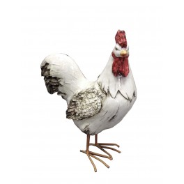 Animal Déco : Le Coq Charmant, Taille XL, H 29 cm