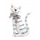 Figurine Chat : Collection Mistigri assis de profil, H 20 cm