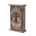 Boite à clés en Bois, Modèle Mandala, H 28 cm