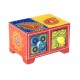 Boite compartiments : Epicier indien 2 tiroirs, Orange, L 14 cm