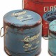 Set 3 tabourets-coffres vintage, Collection Garages & Cars, H 42 cm (Grand)