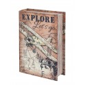 Boite Livre : Aventure autour du Globe, H 27 cm