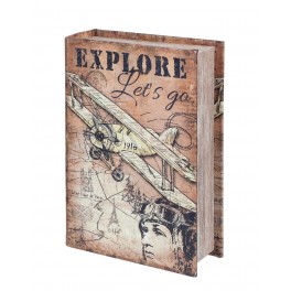 Boite Livre : Aventure autour du Globe, H 27 cm