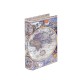 Boite Livre : Globe & Cartographie colorée, H 21 cm