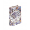 Boite Livre : Globe & Cartographie colorée, H 21 cm