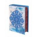 Boite Livre ethnique : Mandala Bleu, H 27 cm