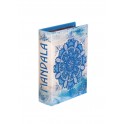 Boite Livre ethnique : Mandala Bleu, H 21 cm