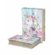 Set 2 Boites Livres : Modèle Paris floral, H 30 (Grand)