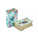 Set 2 Boites Livres : Toucans & Tropiques, H 17 cm