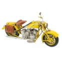 Moto miniature métal L 27 cm Jaune