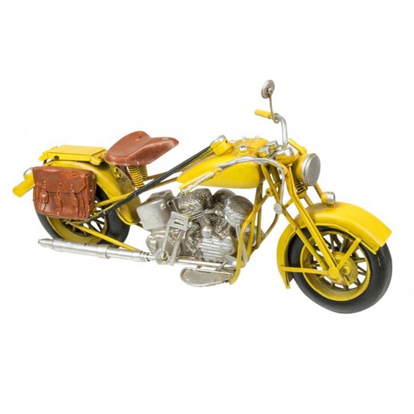 Moto miniature métal, Mod Jaune, L 27 cm