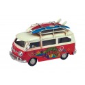 Combi miniature : Mod Flower Power Rouge, L 17 cm