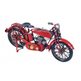Moto en métal rétro, Modèle 2 Tons Bleu et Blanc, L 27 cm