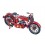 Moto en métal rétro, Modèle 2 Tons Bleu et Blanc, L 27 cm