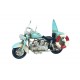 Moto vintage Bleu : Harley Davidson & Surf, L 19 cm