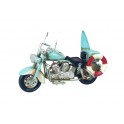 Moto vintage Bleu : Harley Davidson & Surf, L 19 cm