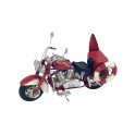 Moto vintage Rouge : Harley Davidson & Surf, L 19 cm