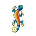 Le Gecko Métal Mural Orange, Collection PENDJAB, H 21 cm