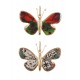 Set 2 papillons à suspendre, Mod 3, H 8 cm