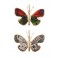 Set 2 papillons à suspendre, Mod 3, H 8 cm