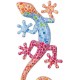Gecko mural en résine Mod 1 MARRAKECH, H 9 cm