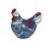 Poule Résine, Collection Deft, Modèle Bleu & Rouge, H 17 cm